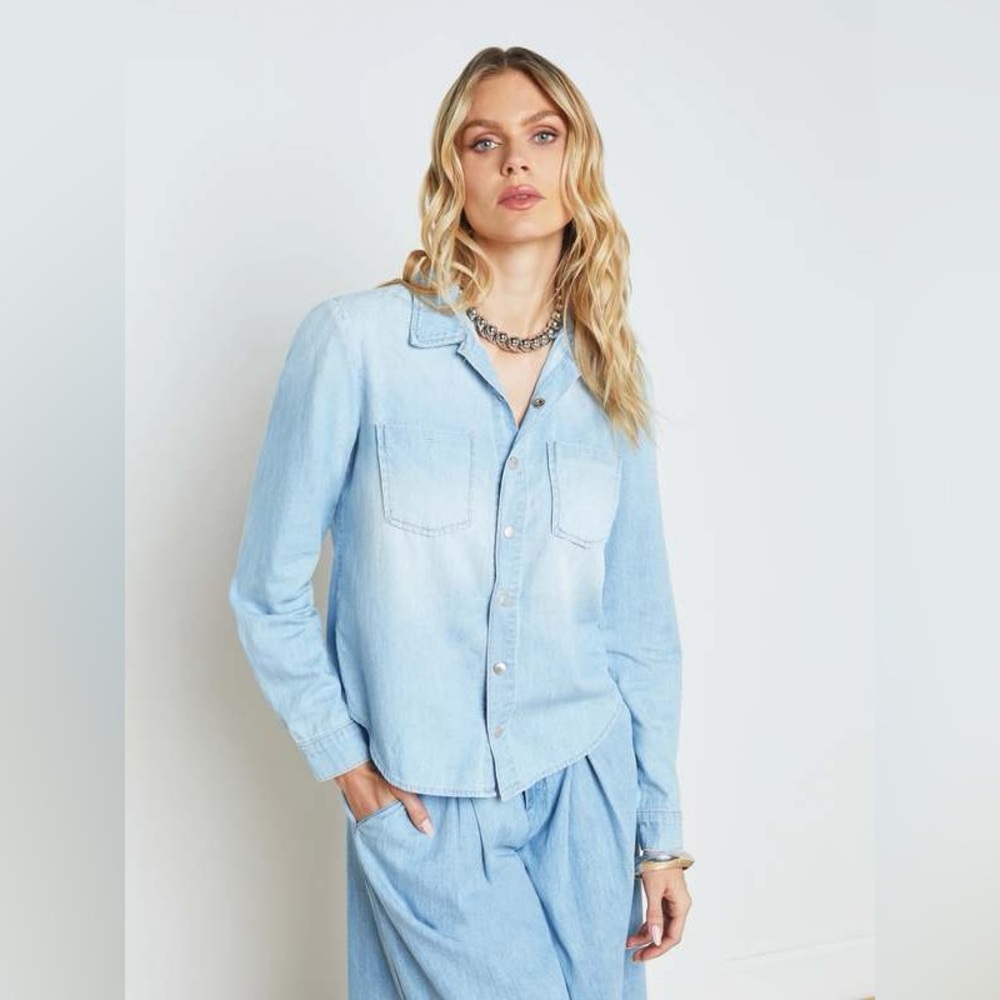 L’Agence Isla Dakota denim button down shirt